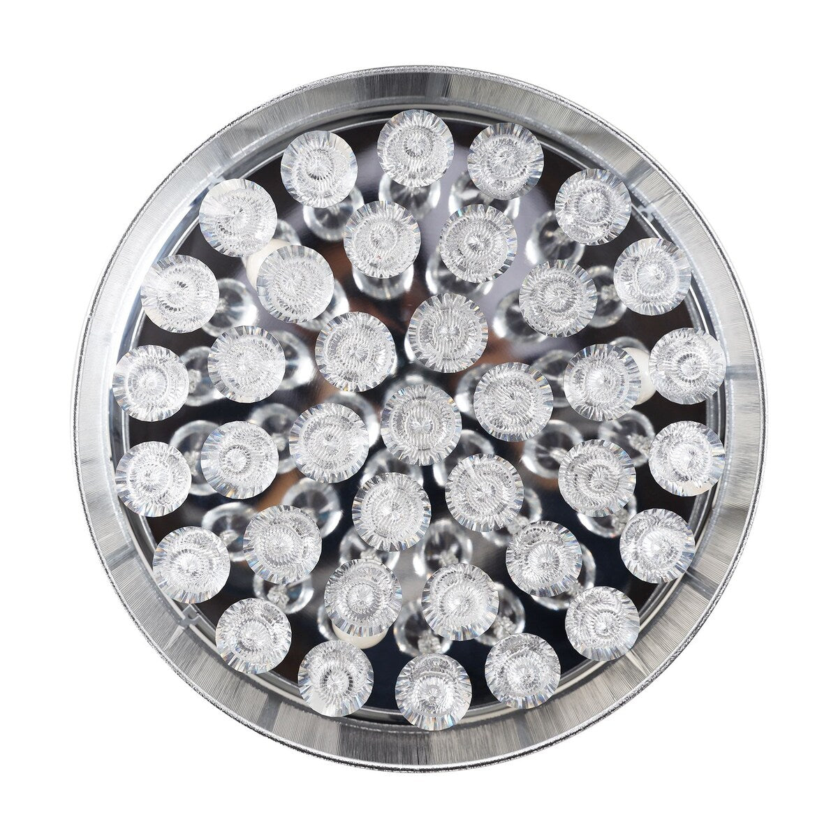 36-in Modern Chrome 3-Blades Crystal Retractable Chandelier Ceiling Fan with Remote and Light Kit - 36 Inches
