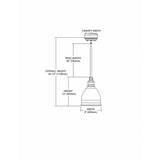 Chrome Gloss White 1-Light Mini Pendant - Style Pendant Light - 8X12-Inches 100-Watt Pendant Made Of