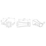 Chrome Plated Towel Ring, Double Robe Hook And Single Rod Towel Rack Accessory Set