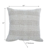 Chuncky Plaid Cotton Linen Cushion 22 X 22 - Set of 2