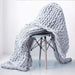 Chunky Knit Blanket for Bed,Sofa,Chair(47x60inch)