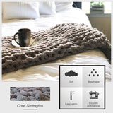 Chunky Knit Blanket for Bed,Sofa,Chair(47x60inch)