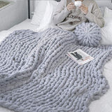 Chunky Knit Blanket for Bed,Sofa,Chair(47x60inch)