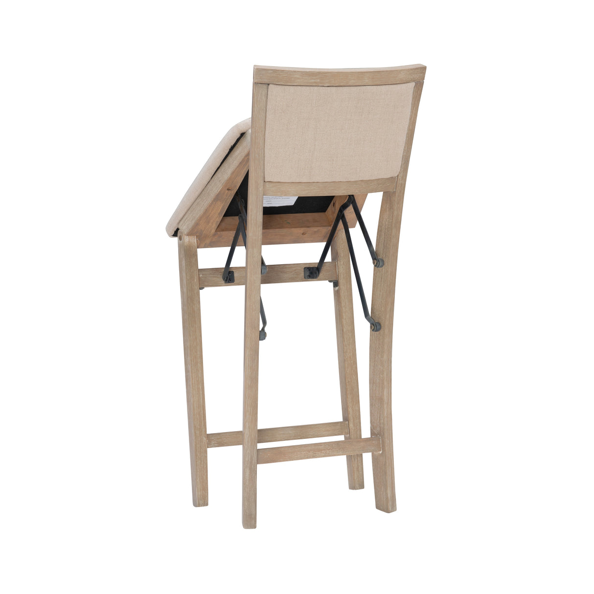Ciara Folding Grey Wash Counter Height Bar Stool