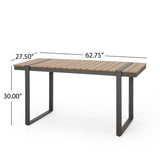 Cibola Outdoor Aluminum Dining Table by Christopher Knight Home - 62.75" W x 27.50" D x 30.00" H