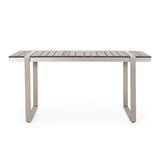 Cibola Outdoor Aluminum Dining Table by Christopher Knight Home - 62.75" W x 27.50" D x 30.00" H