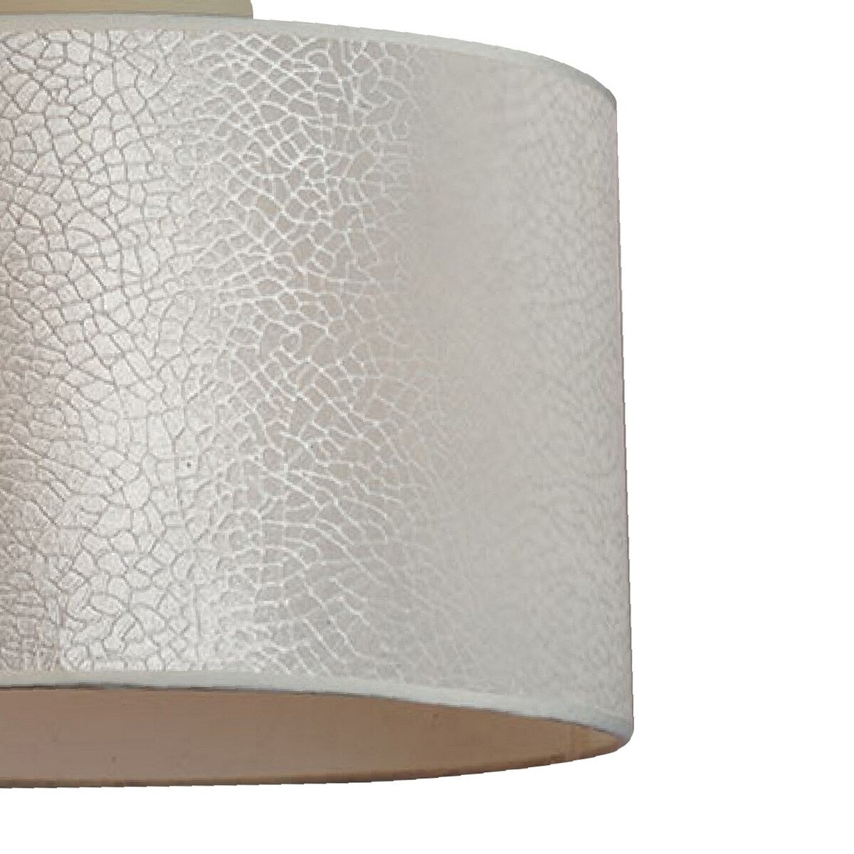 Cid 23 Inch Metal Hanging Pendant Chandelier Light, Round Lampshade, Beige