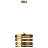 Ciel River of Goods Gold Metal 14-Inch Pendant Light with Adjustable Hanging Cord - 14" x 14" x 11.5/76.5"