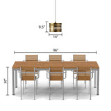 Ciel River of Goods Gold Metal 14-Inch Pendant Light with Adjustable Hanging Cord - 14" x 14" x 11.5/76.5"