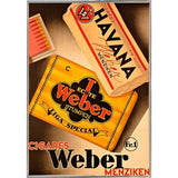 Cigares Weber-VINAPP121000 Print 13.25"x9.25" by Vintage Apple Collection