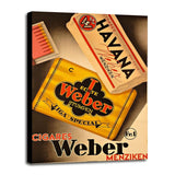 Cigares Weber-VINAPP121000 Print 13.25"x9.25" by Vintage Apple Collection
