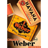 Cigares Weber-VINAPP121000 Print 13.25"x9.25" by Vintage Apple Collection