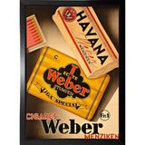 Cigares Weber-VINAPP121000 Print 13.25"x9.25" by Vintage Apple Collection