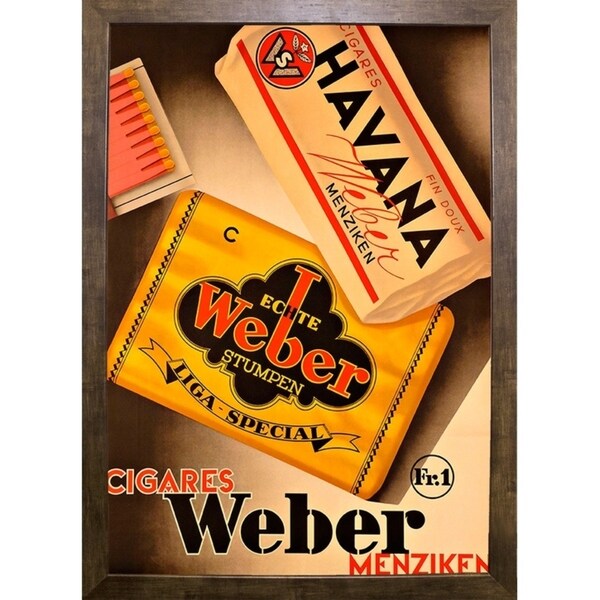 Cigares Weber-VINAPP121000 Print 13.25"x9.25" by Vintage Apple Collection