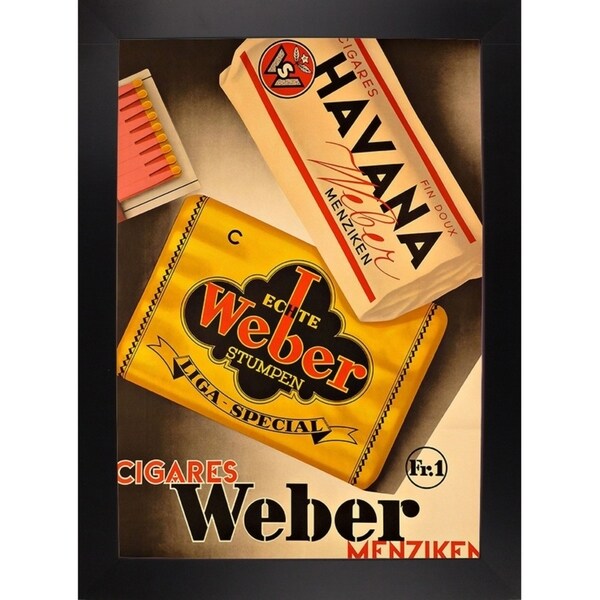 Cigares Weber-VINAPP121000 Print 13.25"x9.25" by Vintage Apple Collection