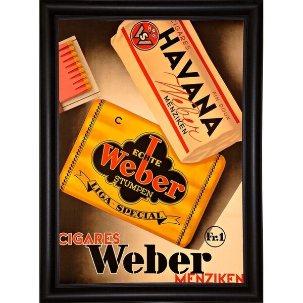 Cigares Weber-VINAPP121000 Print 13.25"x9.25" by Vintage Apple Collection