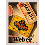 Cigares Weber-VINAPP121000 Print 13.25"x9.25" by Vintage Apple Collection