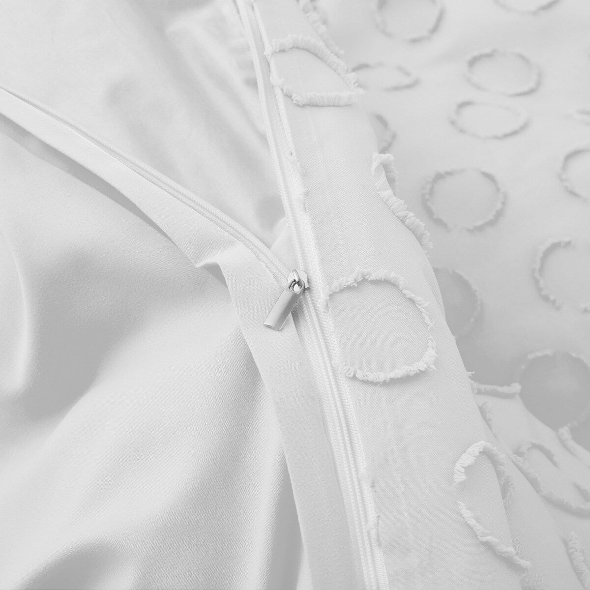 Circle Clipped Jacquard Duvet Cover Set