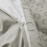 Circle Clipped Jacquard Duvet Cover Set