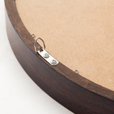 Circle Mirror with Wood Frame - Brown