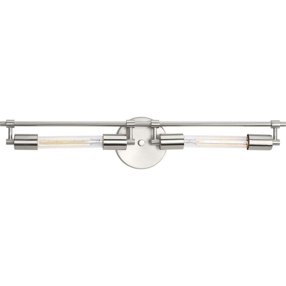 Circuit Collection 2-Light Brushed Nickel Urban Industrial Bath Vanity Light