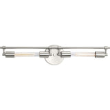 Circuit Collection 2-Light Brushed Nickel Urban Industrial Bath Vanity Light