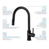 Circular Single Handle Pull Down Kitchen Faucet