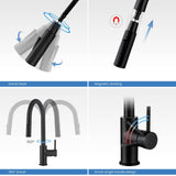 Circular Single Handle Pull Down Kitchen Faucet