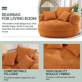 Circular wide living room fabric sofa, balcony swivel sofa chair