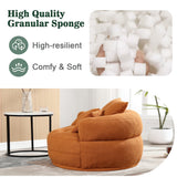Circular wide living room fabric sofa, balcony swivel sofa chair