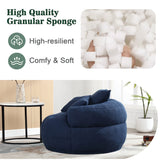 Circular wide living room fabric sofa, balcony swivel sofa chair