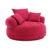 Circular wide living room fabric sofa, balcony swivel sofa chair