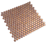 Cirkel 11.46 in. x 12.4 in. Matte Gold Porcelain Mosaic Wall and Floor Tile (9.87 sq. ft./case) (10-pack)