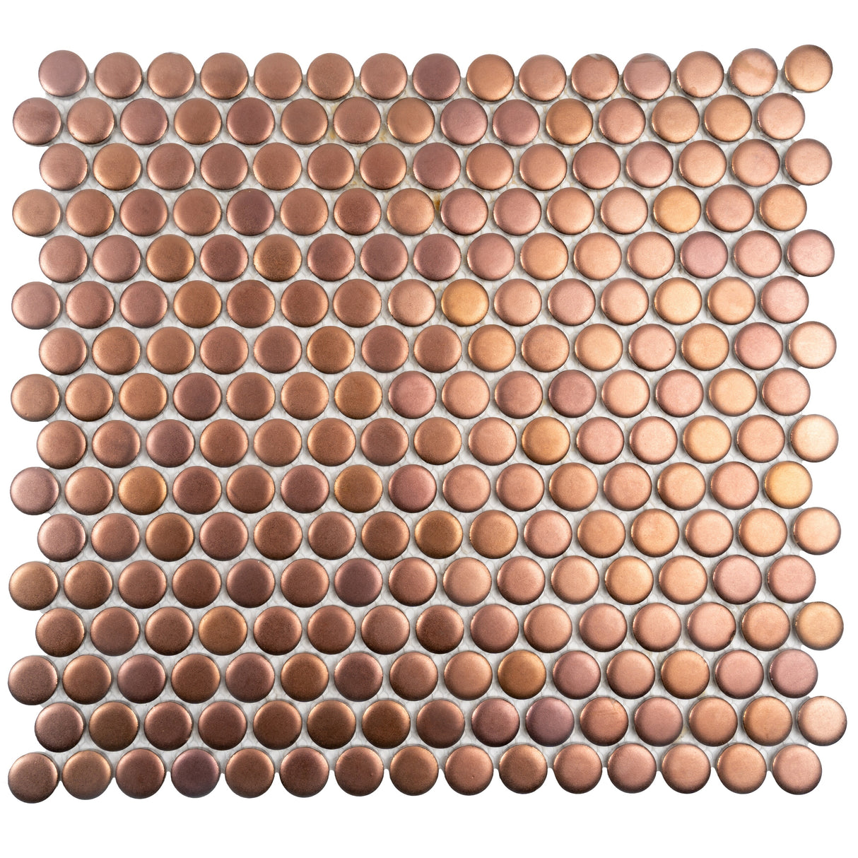 Cirkel 11.46 in. x 12.4 in. Matte Gold Porcelain Mosaic Wall and Floor Tile (9.87 sq. ft./case) (10-pack)