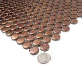 Cirkel 11.46 in. x 12.4 in. Matte Gold Porcelain Mosaic Wall and Floor Tile (9.87 sq. ft./case) (10-pack)