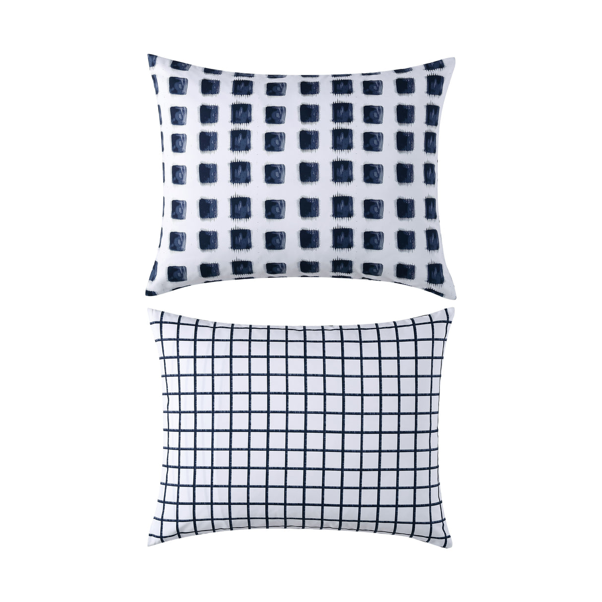 City Scene Urban Shibori Reversible Blue Duvet Cover Set