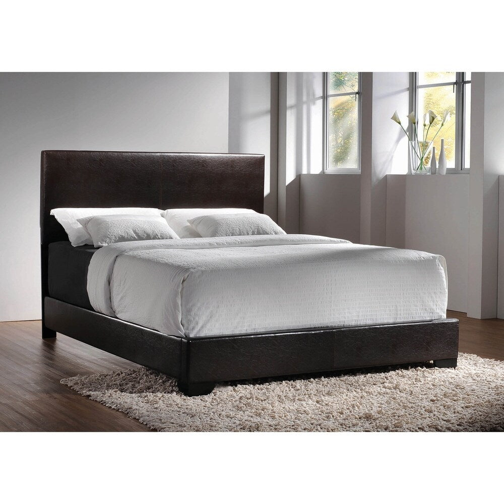 Clara Cappuccino 4-piece Panel Bedroom Set with 2 Nightstands