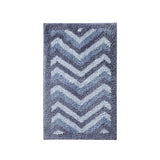 Clara Clark Non Slip Shaggy Bath Rug Set - Chevron Design Ultra Soft Bathroom Mat