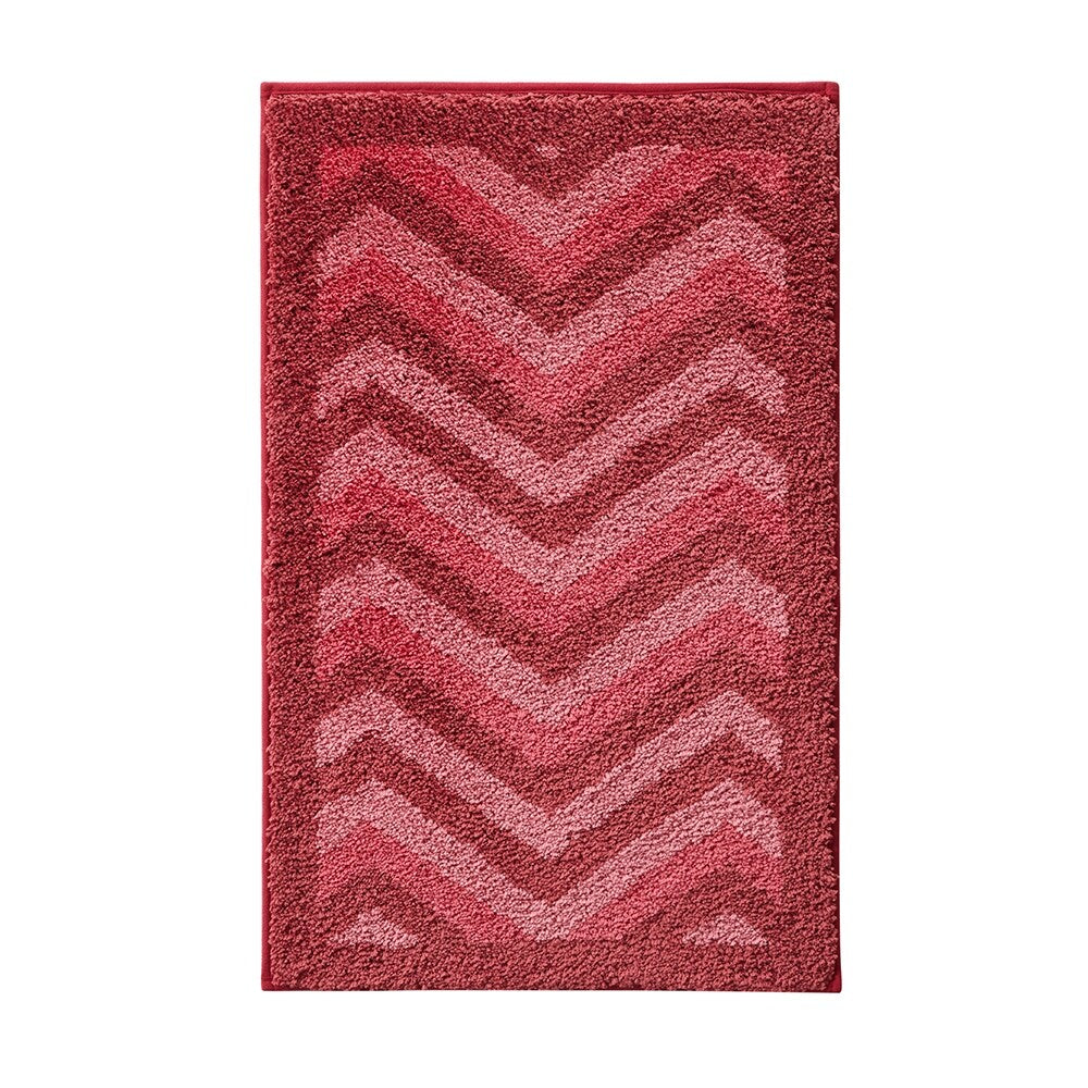 Clara Clark Non Slip Shaggy Bath Rug Set - Chevron Design Ultra Soft Bathroom Mat