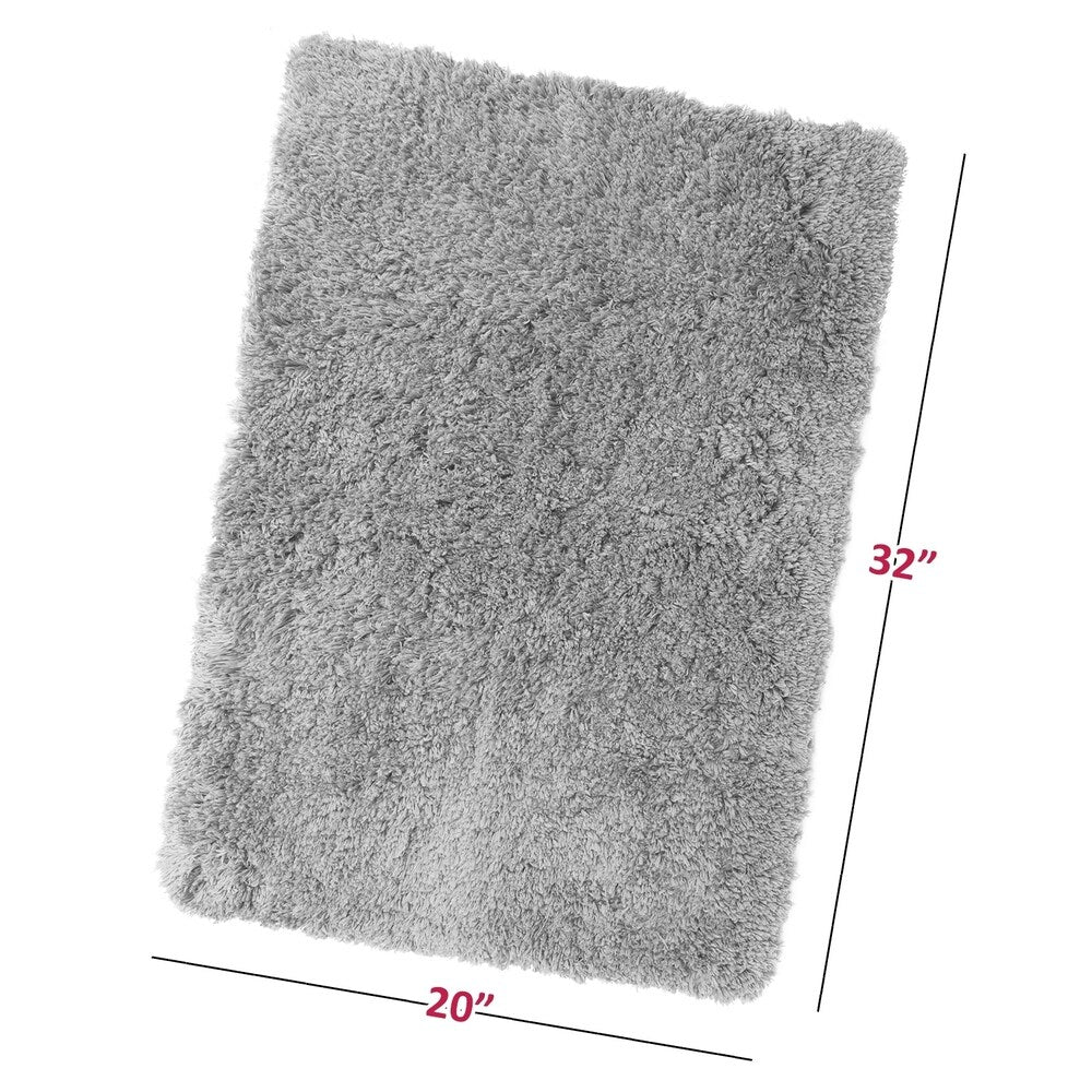Porch & Den Lorena Shaggy/ Non-slip Rubber Backed Bath Rug
