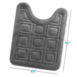 Clara Clark Ultra Soft Non Slip and Absorbent Bath Rug - Waffled Velvet Memory Foam Bath Mat