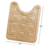 Clara Clark Ultra Soft Non Slip and Absorbent Bath Rug - Waffled Velvet Memory Foam Bath Mat