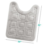 Clara Clark Ultra Soft Non Slip and Absorbent Bath Rug - Waffled Velvet Memory Foam Bath Mat