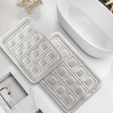 Clara Clark Ultra Soft Non Slip and Absorbent Bath Rug - Waffled Velvet Memory Foam Bath Mat
