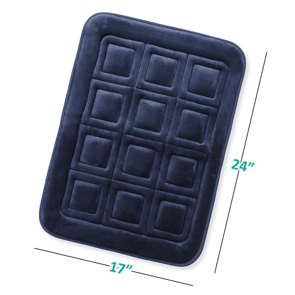 Clara Clark Ultra Soft Non Slip and Absorbent Bath Rug - Waffled Velvet Memory Foam Bath Mat