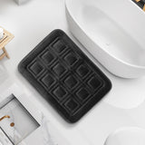 Clara Clark Ultra Soft Non Slip and Absorbent Bath Rug - Waffled Velvet Memory Foam Bath Mat
