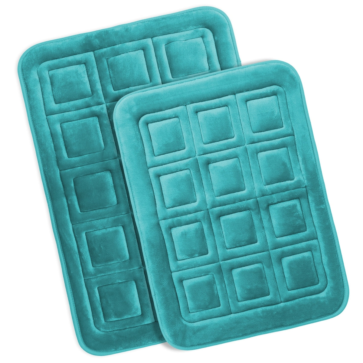 Clara Clark Ultra Soft Non Slip and Absorbent Bath Rug - Waffled Velvet Memory Foam Bath Mat