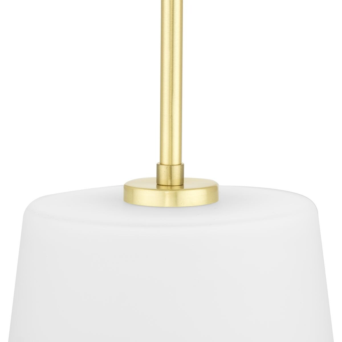 Clarion Collection One-Light Satin Brass Etched White Transitional Pendant - 10.5 in x 10.5 in x 15.87 in