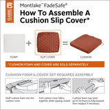 Classic Accessories Montlake Water-Resistant 25 x 25 x 5 Inch Patio Quilted Seat Cushion, Spice