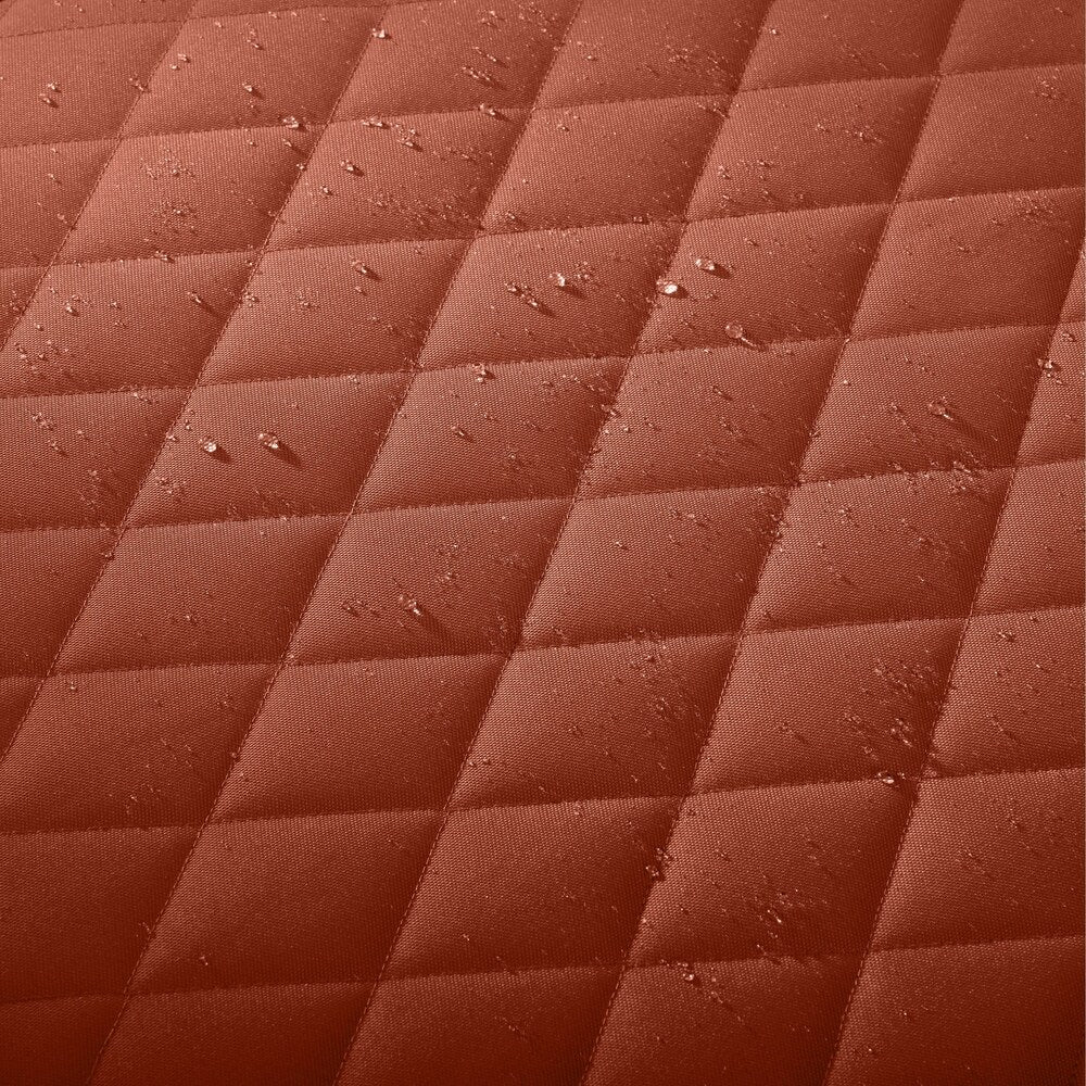 Classic Accessories Montlake Water-Resistant 25 x 25 x 5 Inch Patio Quilted Seat Cushion, Spice